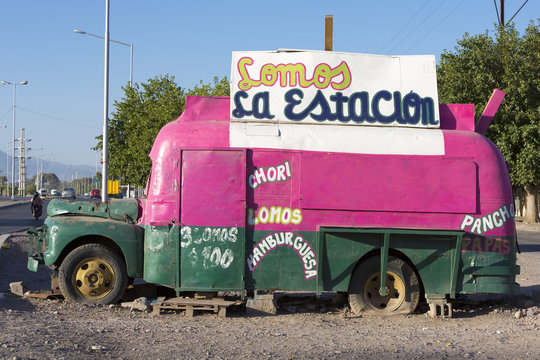 Retro vintage food truck, Argentina