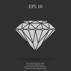 Diamond icon - Vector © Oleksandr Yuhlichek