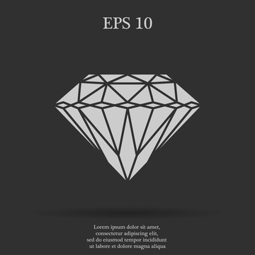 Diamond icon - Vector