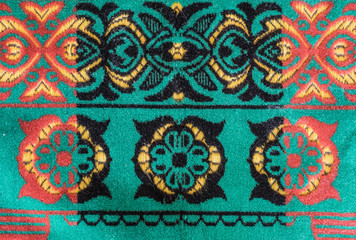 Closeup green carpet texture background