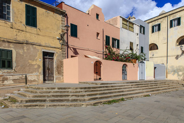 Fototapeta na wymiar Sardinië, Alghero centrum oude stad