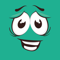 Funny cartoon face