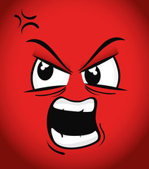 Funny cartoon face