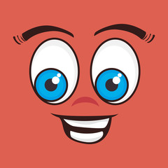 Funny cartoon face