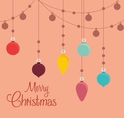Fototapeta na wymiar Merry christmas colorful card