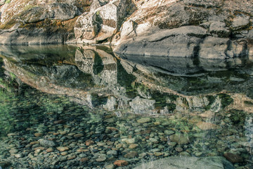 ヨセミテ国立公園の渓流