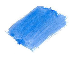 Fototapeta premium A fragment of the blue background painted with watercolors