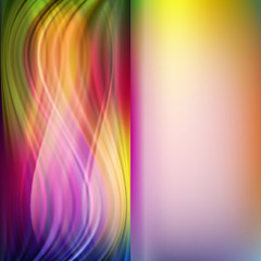 Set of abstract wavy smooth and blurred vector backgrounds