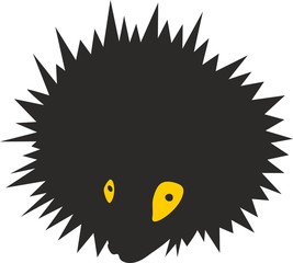 silhouette of hedgehog