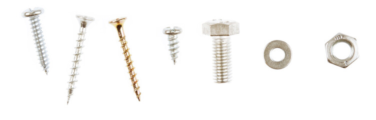 Screws nuts bolts. Loose parts