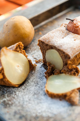 Cake with pears