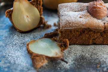 Cake with pears