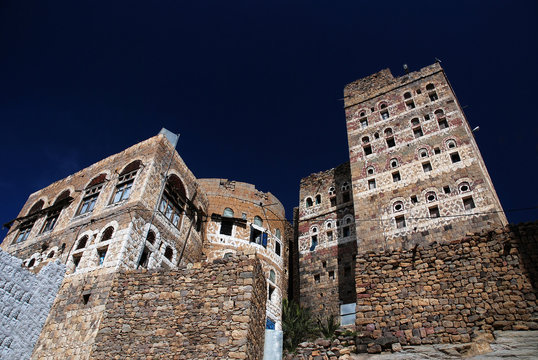 Skyscrapers of Al Hajarah village, Yemen