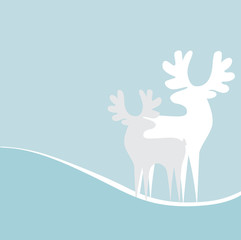 reindeer. deer vector christmas illustration.