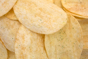 Sour cream and chives flavored potato chips