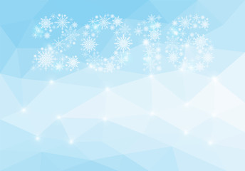 polygon Christmas Background for a card blank blue hue big 2016