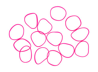Small pink rubber bands