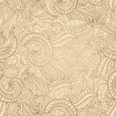 Vector autumnal background with hand made pattern. 