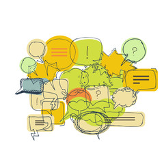 Text bubble vector illustration set