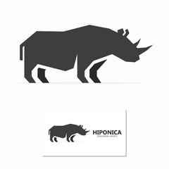 Vector rhino label or logo designs