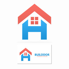 House with letter H vector logo