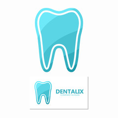 Set of dental logos. Vector tooth design.