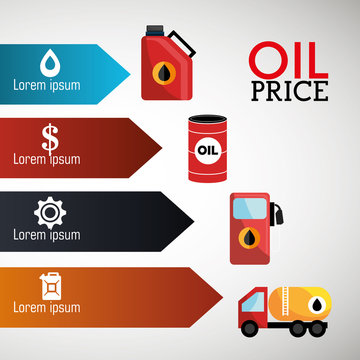 Oil prices infographic design