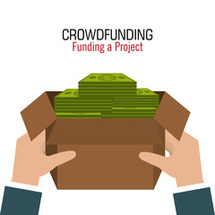 Crowdfunding icon design.