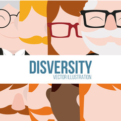 diversity illustration over white color background