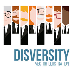 diversity illustration over white color background