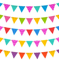 Group Hanging Bunting Party Flags