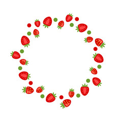 Abstract Frame Made of Strawberry