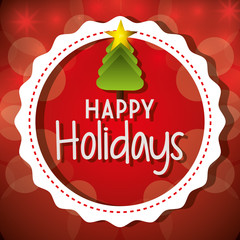 Happy holidays christmas design