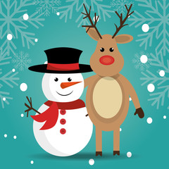 Merry christmas colorful card 