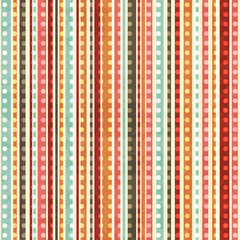 Abstract seamless striped pattern with dots. Design for wrapping paper, wallpaper, background, scrapbook, textile etc. Vector illustration.
