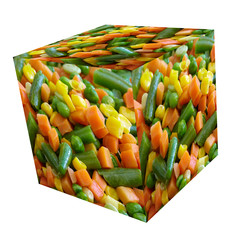Vegetables mix cube.