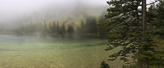 Fairy Lake, near Bozeman Montana, on foggy winter day