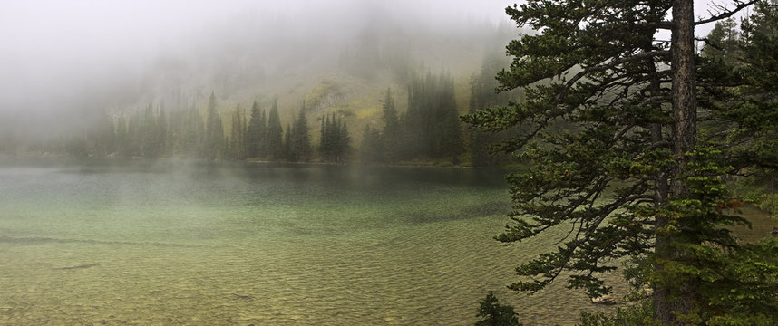 Fairy Lake, Near Bozeman Montana, On Foggy Winter Day