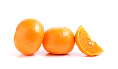 Orange fruit isolated on white background