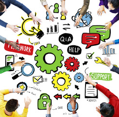Team Teamwork Support Success Collaboration Cog Unity Concept