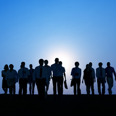 Business People Corporate White Collar Worker Outdoors Concept
