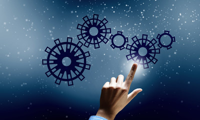 Gears mechanism. Concept image