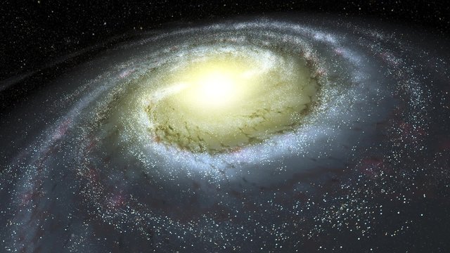 回転する銀河系（天の川銀河）