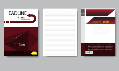 Design cover paper report. Abstract geometric vector template. 