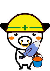 Obraz premium 工事中の動物シリーズ