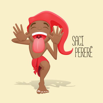 Saci Perere, one-legged rowdy boy. A legend of the brazilian folklore.