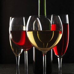 Red and white wine