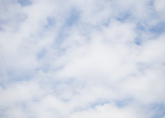 White clouds on blue sky.