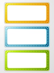 Bright abstract retro light banners