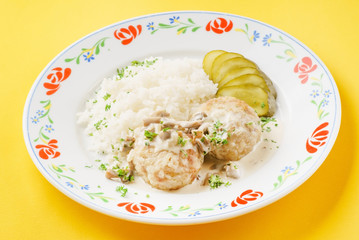 meatballs with rice